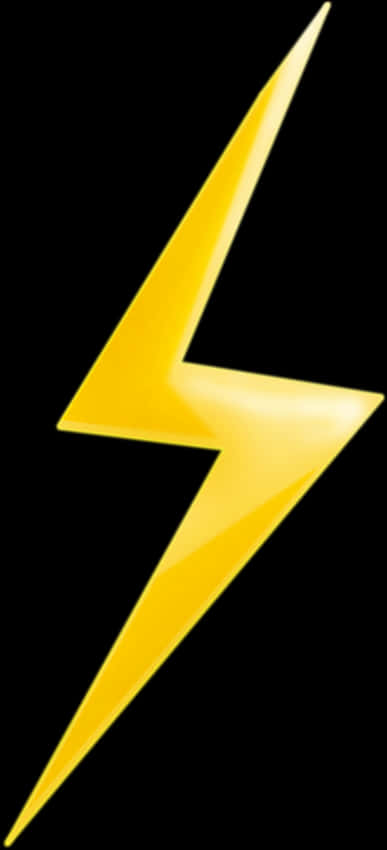 Yellow Lightning Bolt Graphic