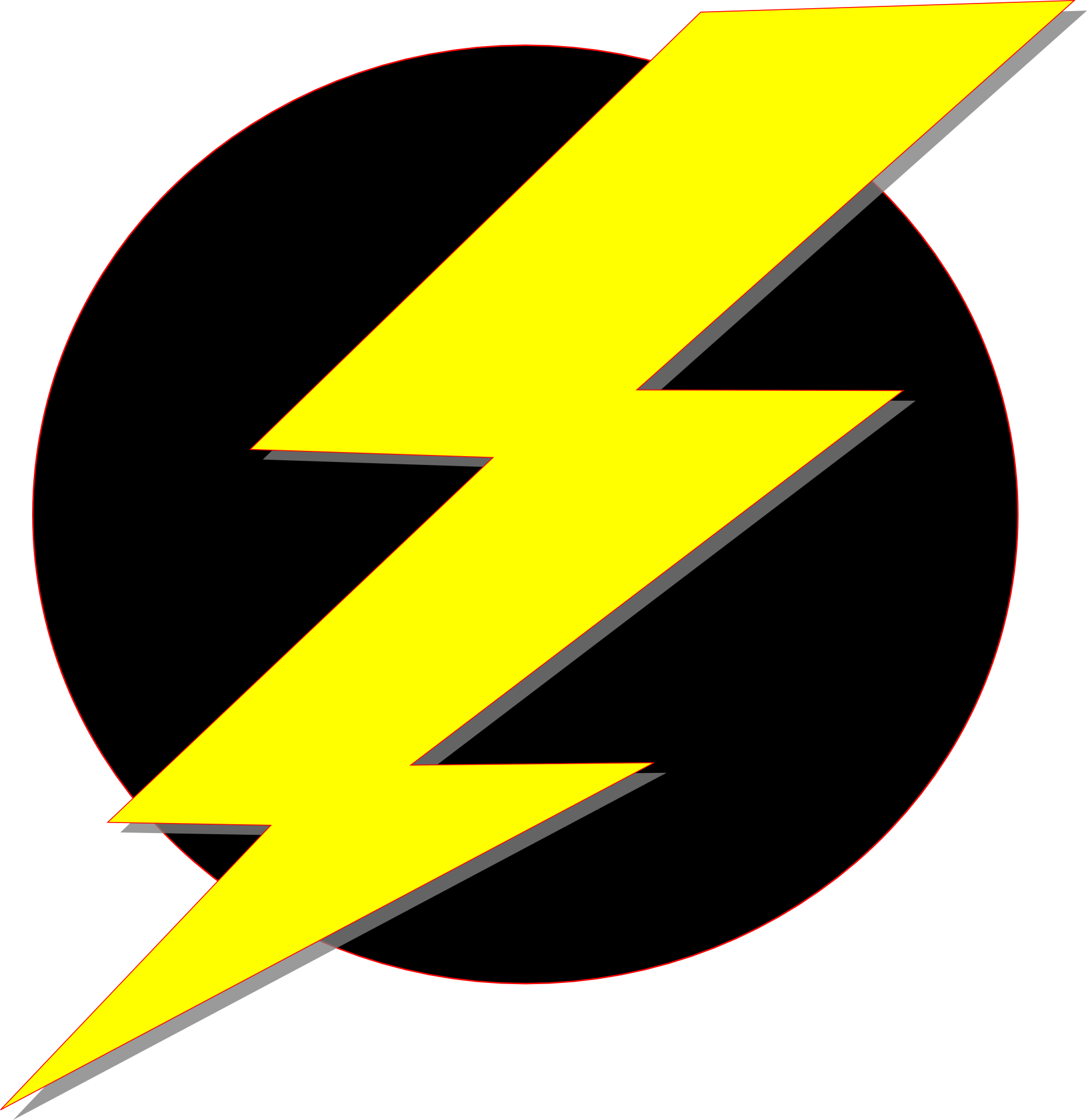 Yellow Lightning Bolt Graphic