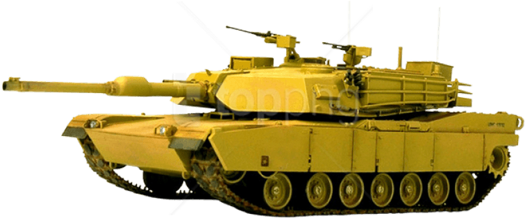 Yellow Military Tank Isolated