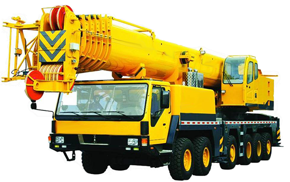 Yellow Mobile Crane Truck