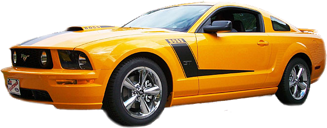 Yellow Mustang G T Sports Car