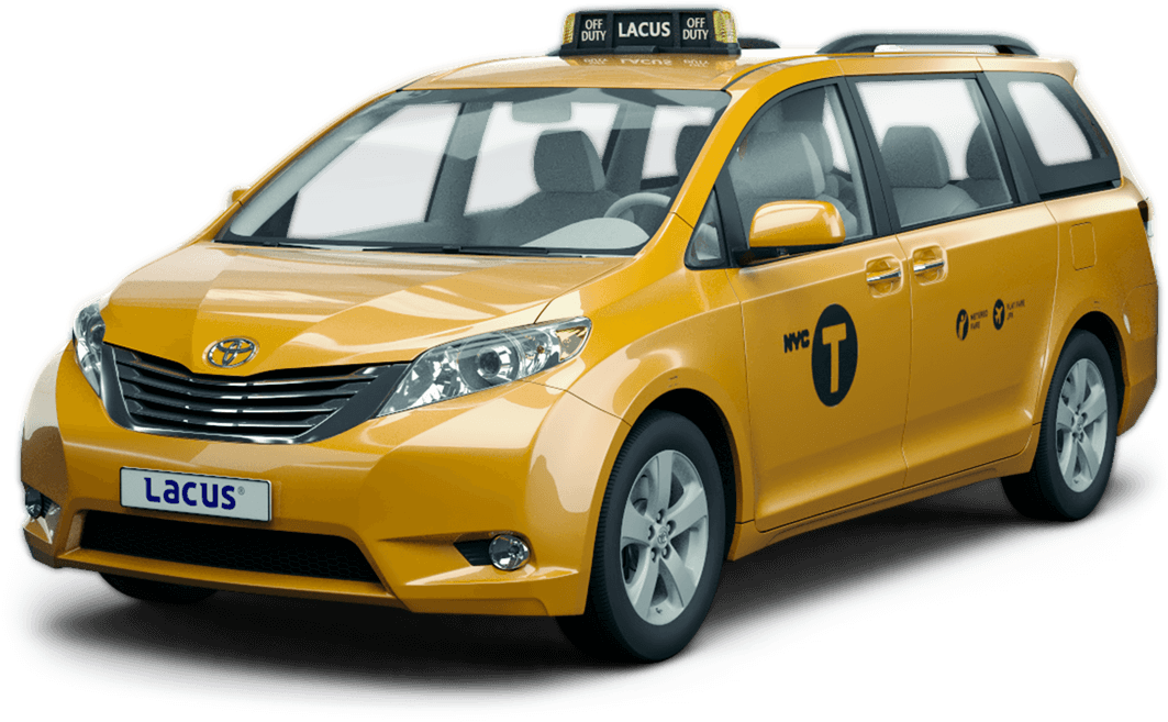 Yellow N Y C Taxi Minivan