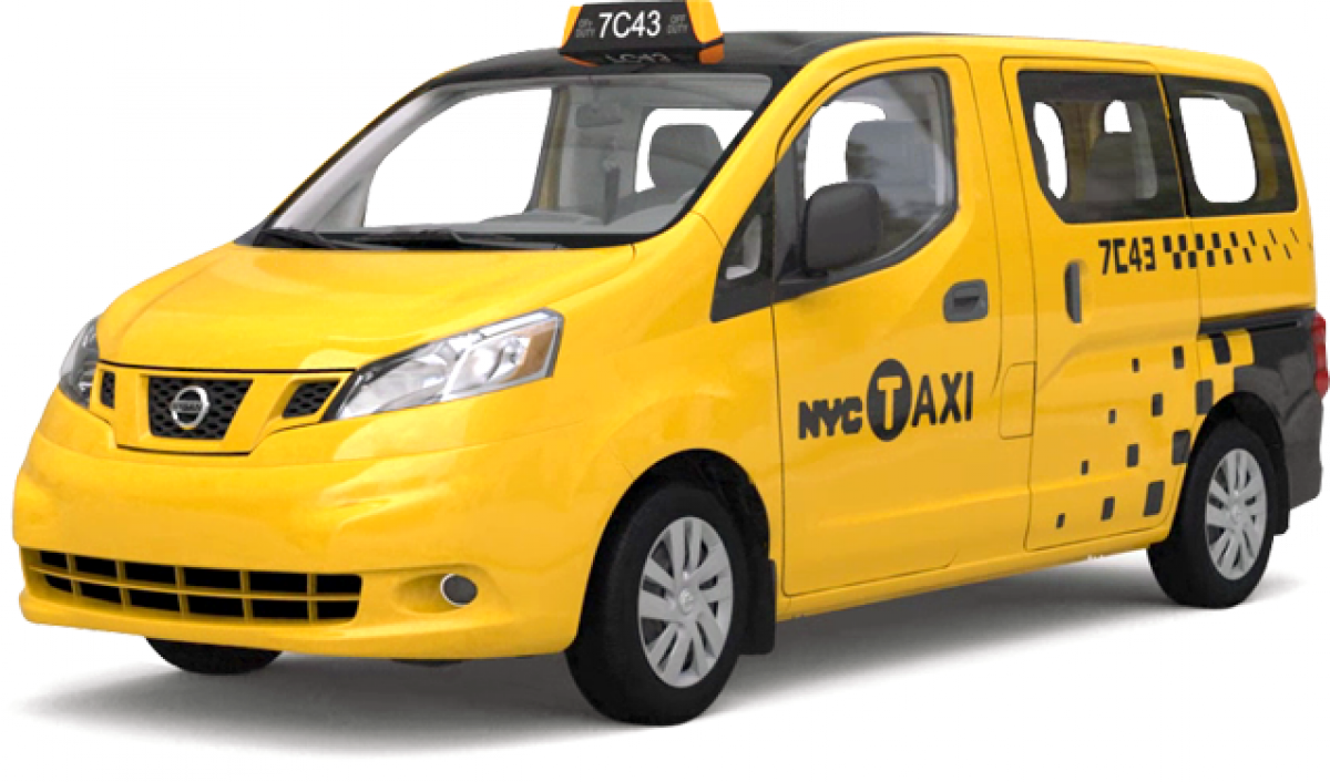 Yellow N Y C Taxi Van