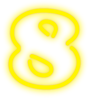 Yellow Neon Duck Sign PNG with transparent background