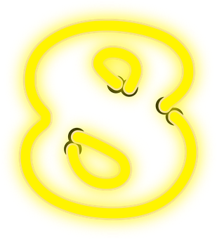 Yellow Neon Duck Sign PNG with transparent background