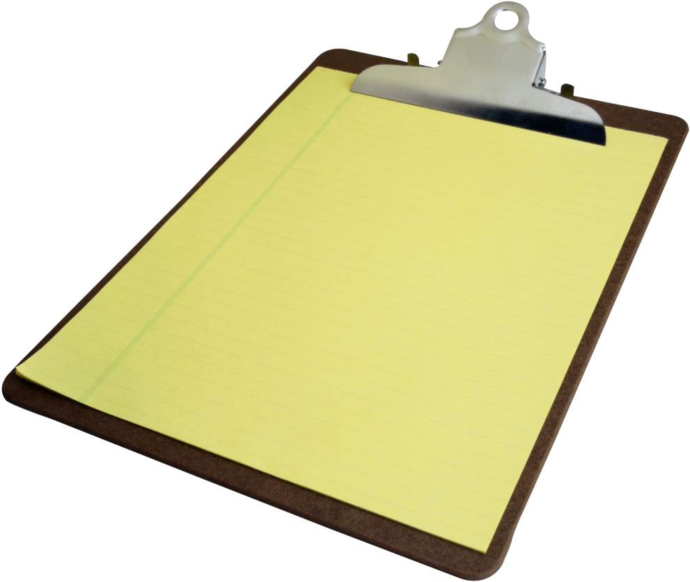 Yellow Notepadon Clipboard