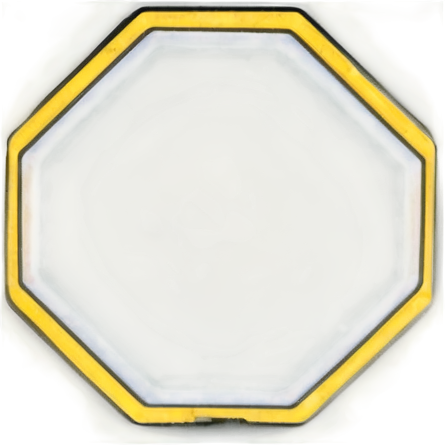 Yellow Octagon Sign Png 61