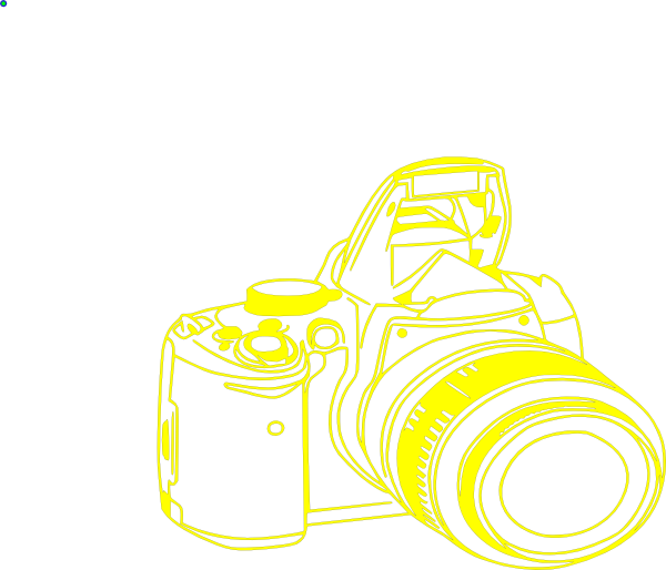 Yellow Outline Camera Illustration