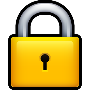 Yellow Padlock Icon PNG with transparent background