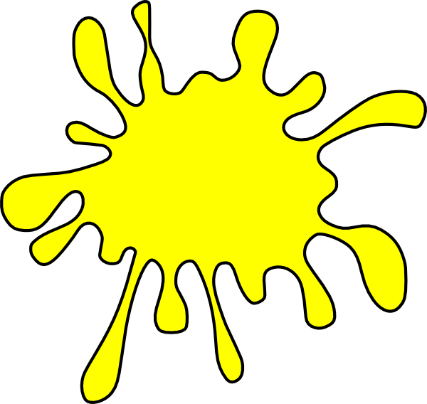 Yellow Paint Splat Graphic