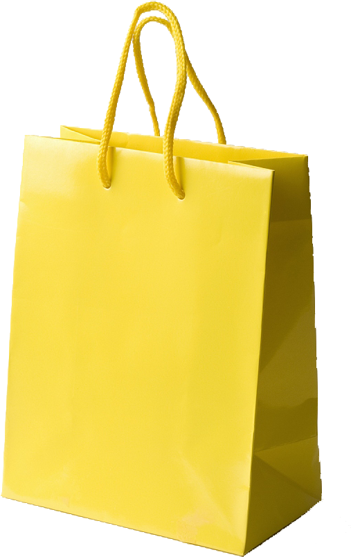 Reusable Shopping Bag Paper - Yellow Shopping Bag Png, Transparent Png PNG image with a transparent background, free high-resolution download