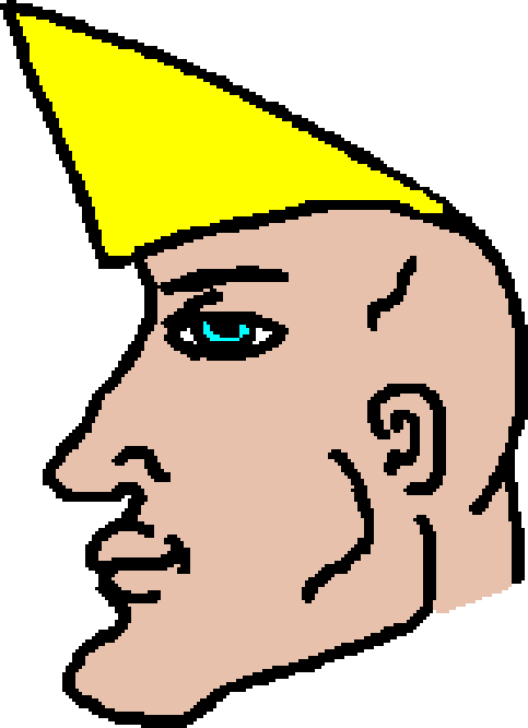 Yellow Party Hat Cartoon Profile