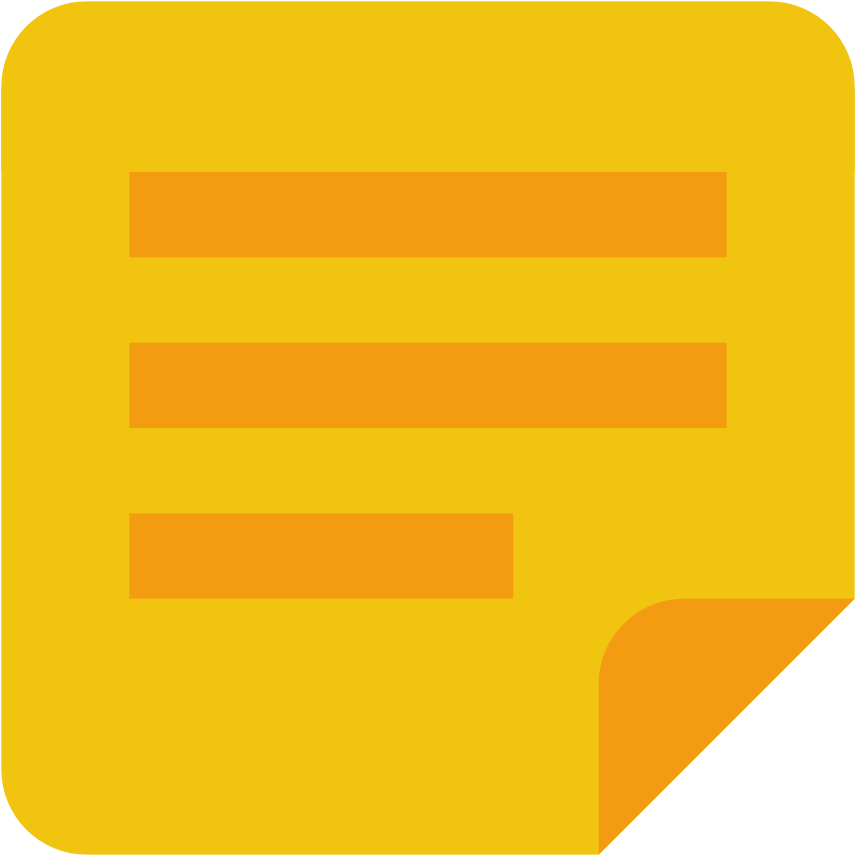 Yellow Post It Note Icon PNG with transparent background