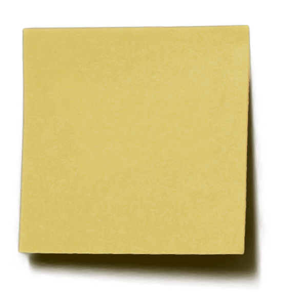 Yellow Post It Noteon Desk PNG with transparent background