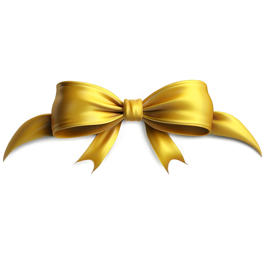 Yellow Ribbon Bow Png 06262024