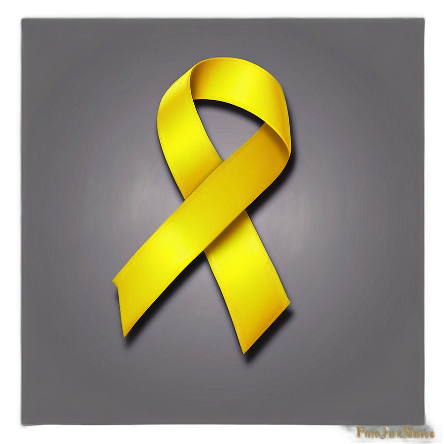 Yellow Ribbon For Awareness Png Hke