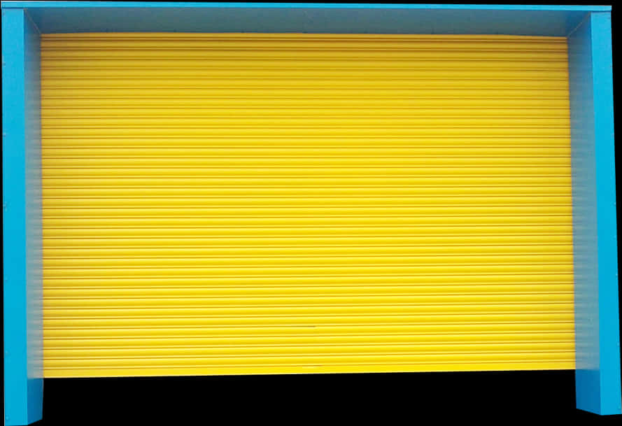 Yellow Roller Shutter Door PNG with transparent background