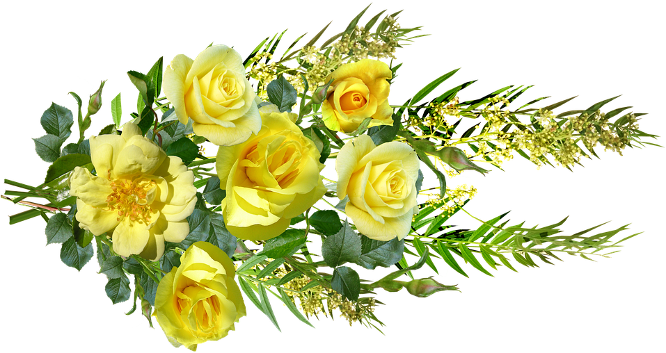 Yellow Rose Bouquet Transparent Background