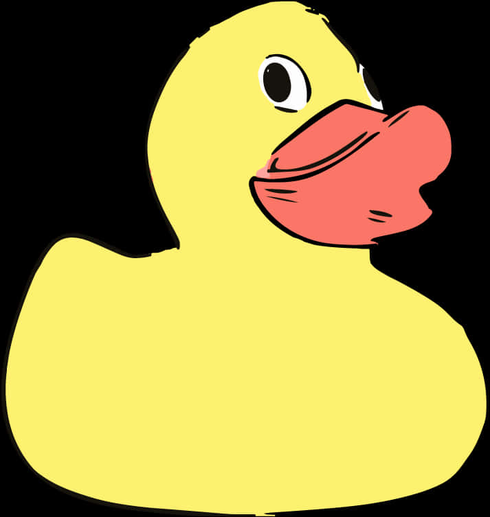 Yellow Rubber Duck Illustration PNG with transparent background
