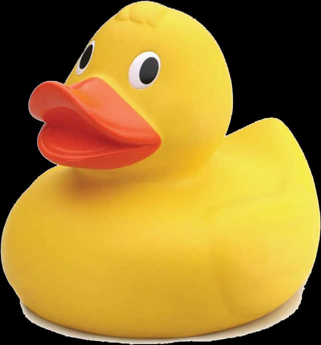 Yellow Rubber Duck Toy PNG with transparent background