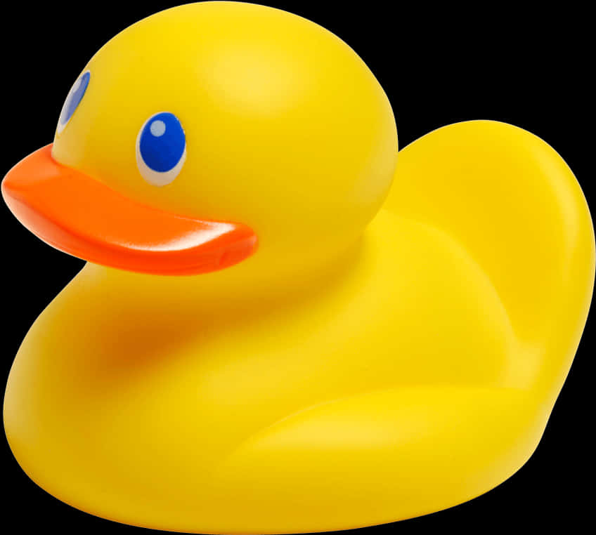 Yellow Rubber Duck Toy PNG with transparent background