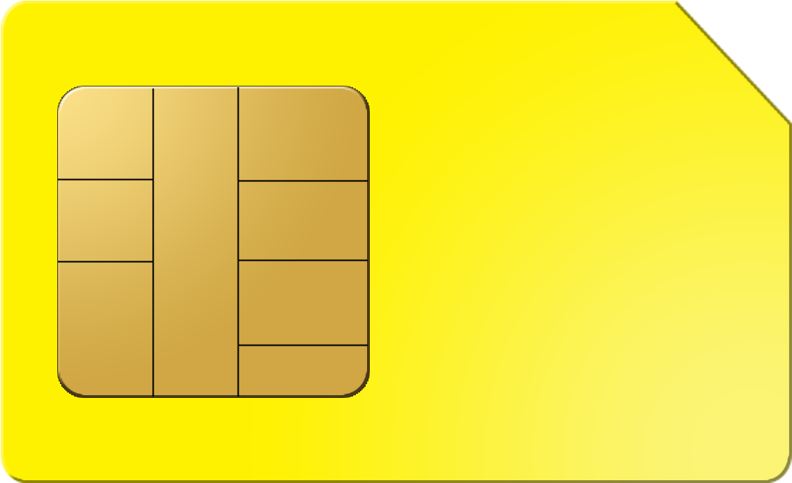 Yellow S I M Card Vector Illustration