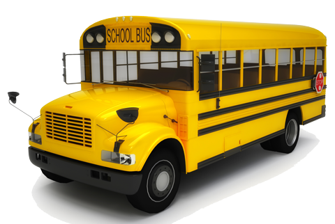 Yellow School Bus Isolated