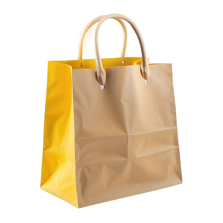 Yellow Shopping Bag Png 05252024