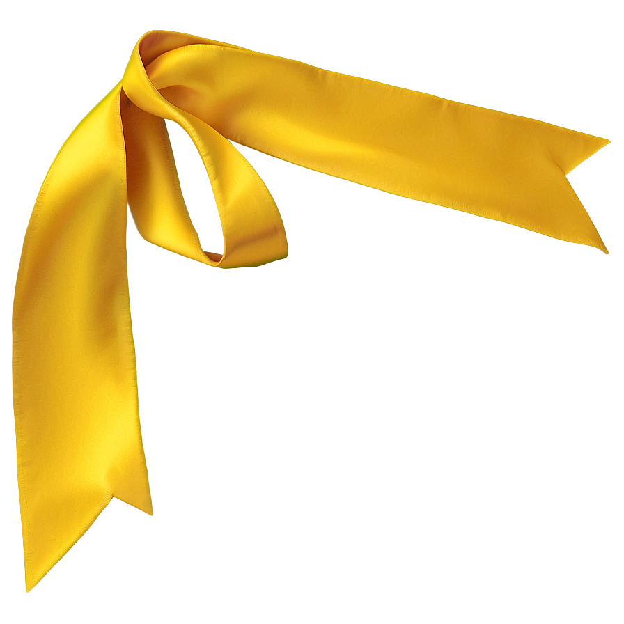 Yellow Silk Ribbon Png 06262024