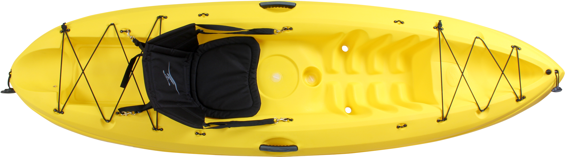 Yellow Sit On Top Kayak PNG with transparent background