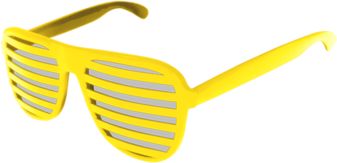 Yellow Slatted Shutter Shades Sunglasses