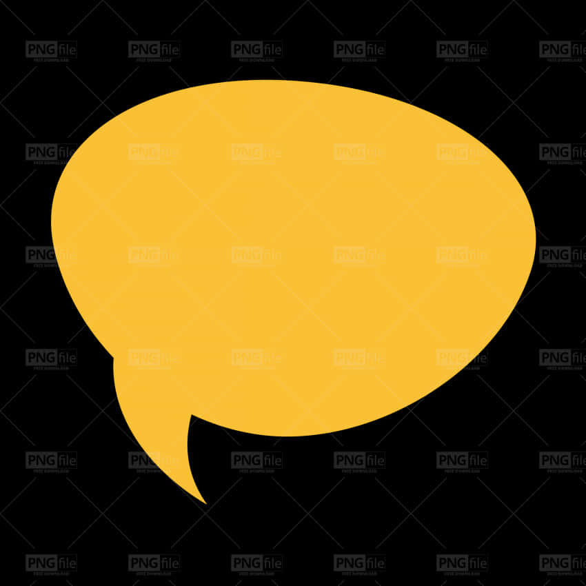 Yellow Speech Bubble Graphic