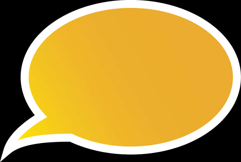 Yellow Speech Bubble Graphic