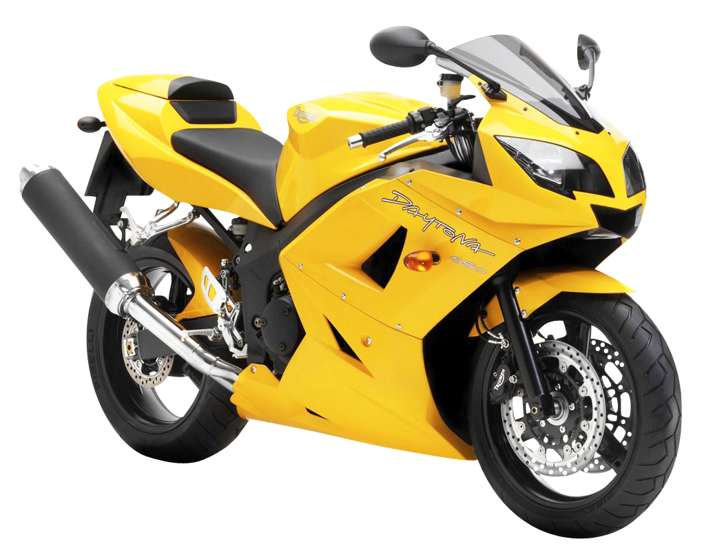 Yellow Sportbike Transparent Background