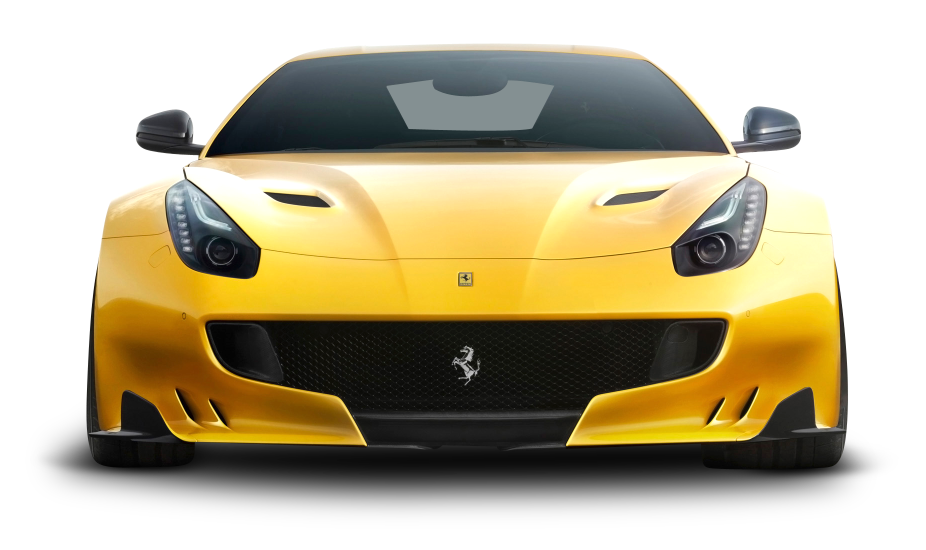 Yellow Sports Car Front View