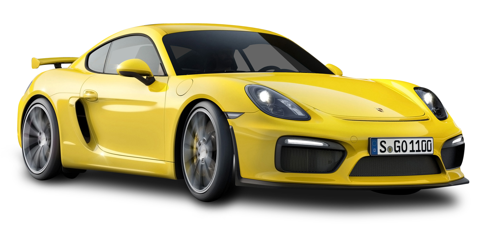 Yellow Sports Car Profile