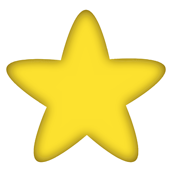 Yellow Star Graphic PNG with transparent background
