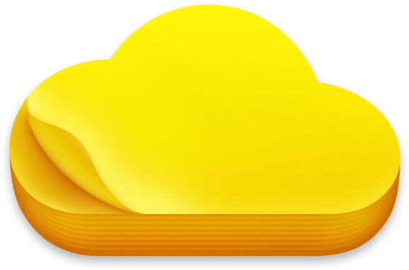 Yellow Sticky Notes Icon PNG with transparent background