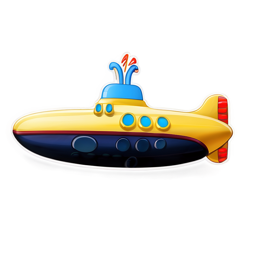 Yellow Submarine In Cartoon Style Png Ifj