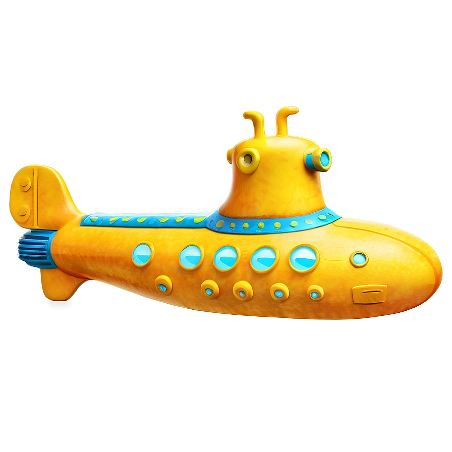 Yellow Submarine Isolated Png 06292024