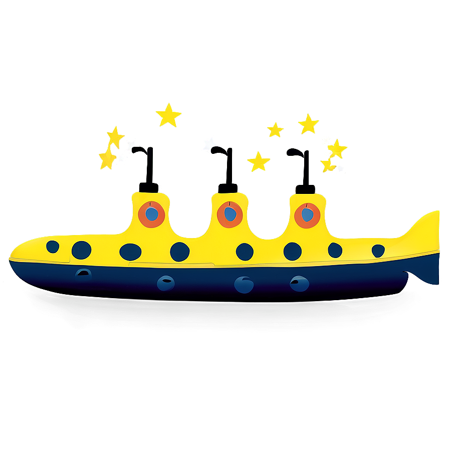 Yellow Submarine With Sailors Png 26