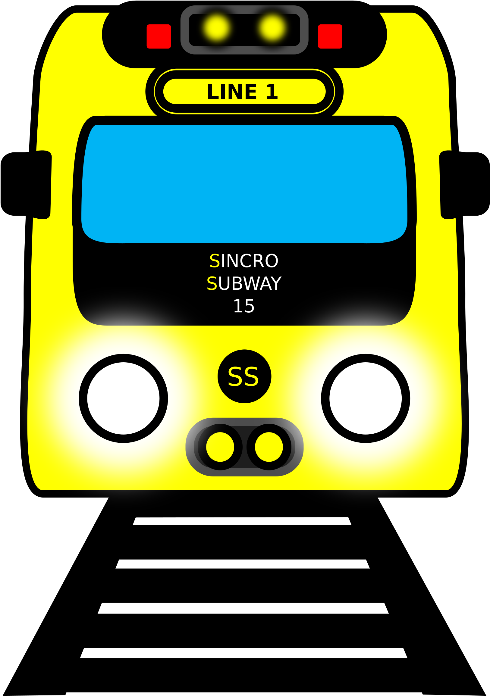 Yellow Subway Train Cartoon