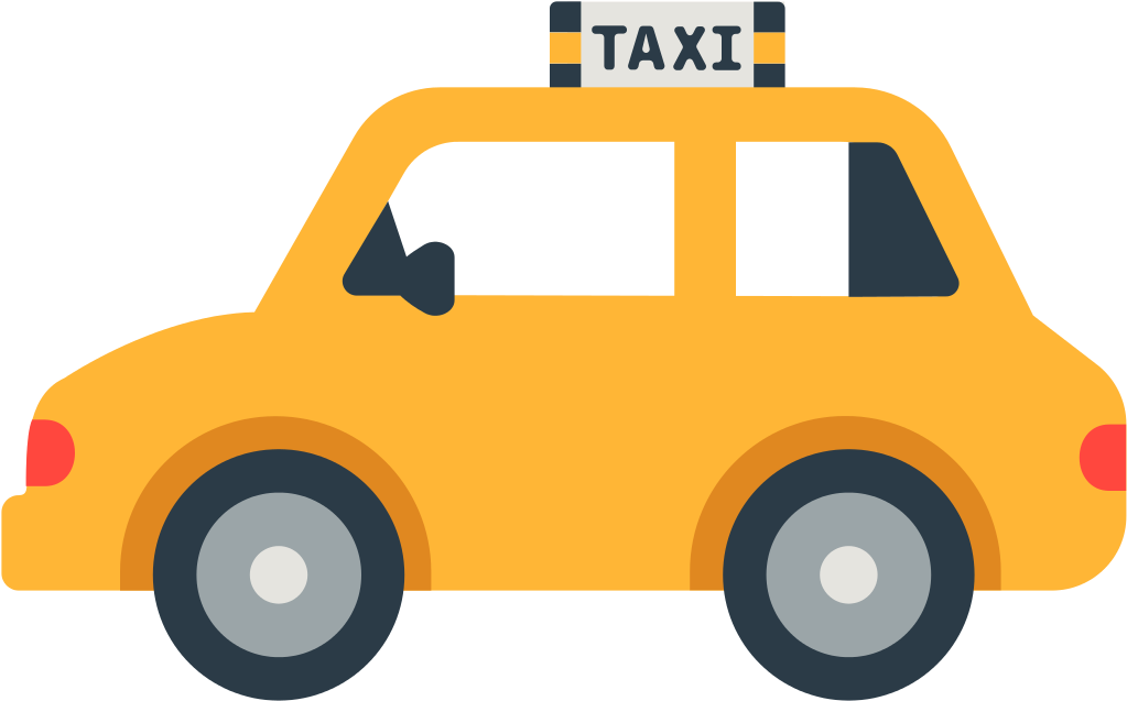 Yellow Taxi Cartoon Emoji