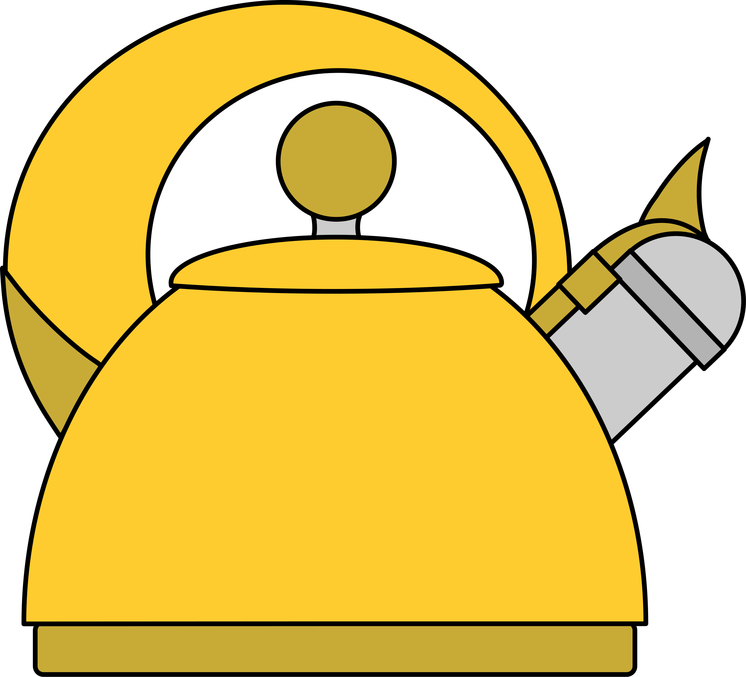 Yellow Teapot Vector Illustration