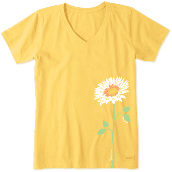 Yellow Tshirtwith Daisy Graphic