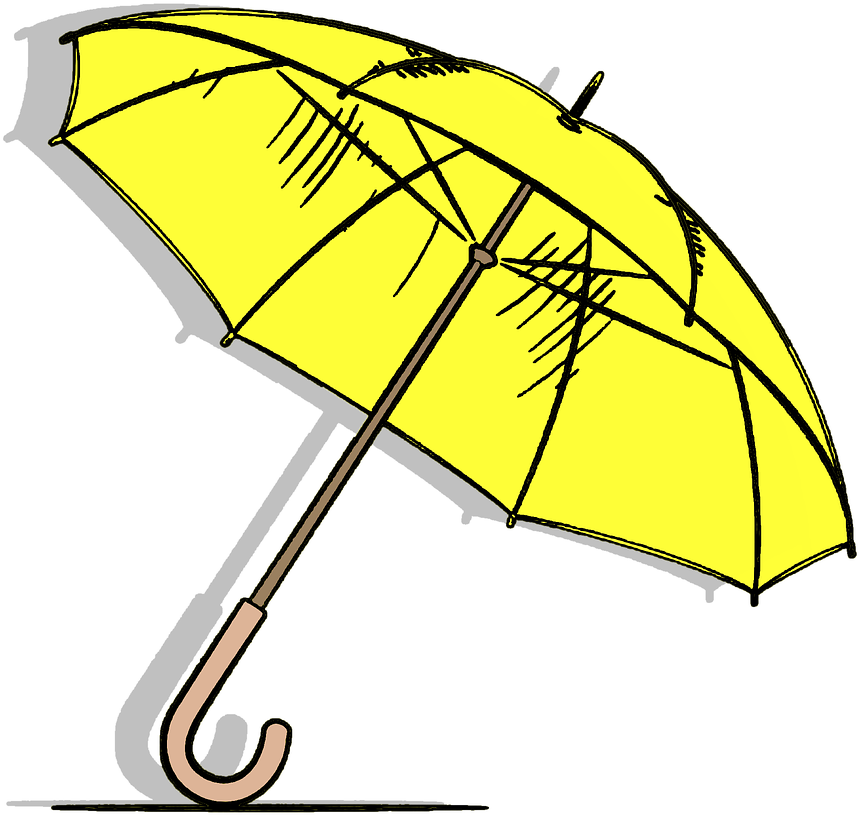 Yellow Umbrella Illustration