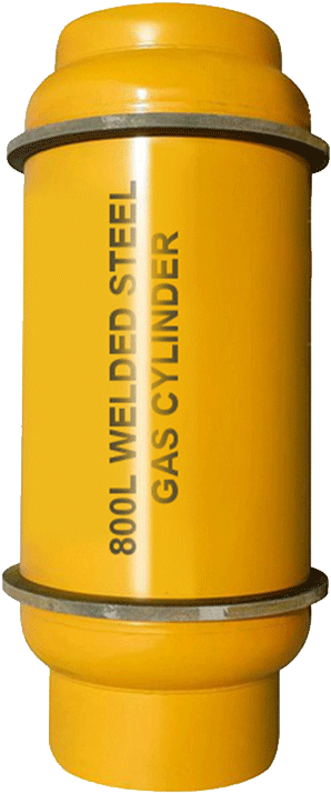 Yellow Welded Steel Gas Cylinder