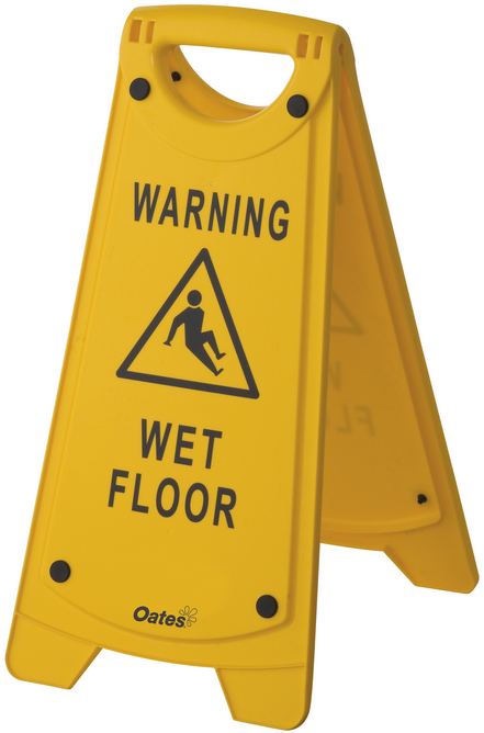 Yellow Wet Floor Sign Warning