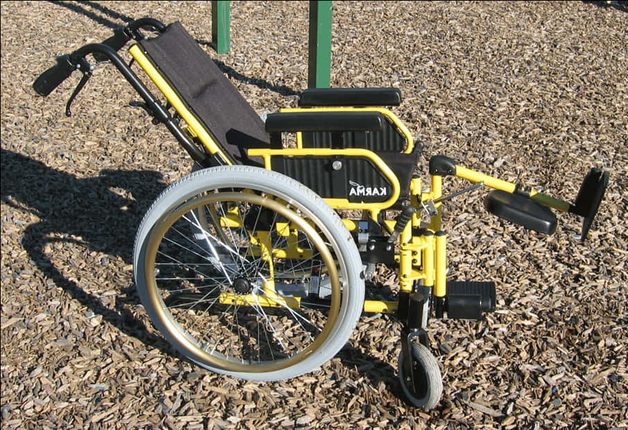 Yellow Wheelchair Outdoor Setting