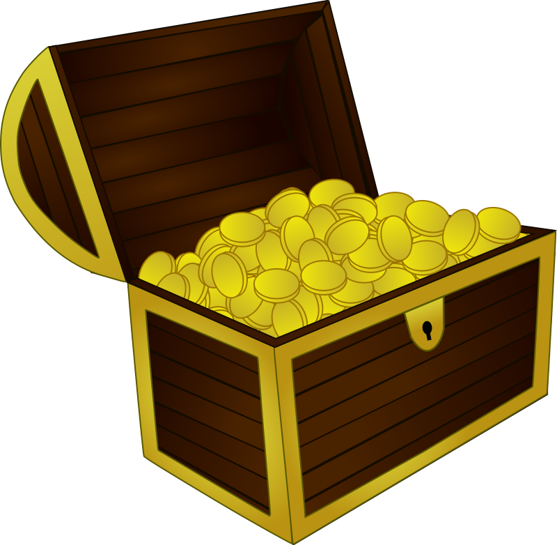 Yellow,clip Art,treasure,side Dish - Treasure Chest Clipart, HD Png Download PNG with transparent background